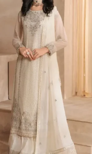 Home four piece soft sheen open abaya set