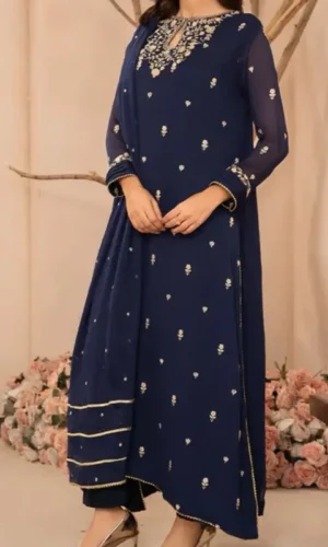 Home eastern ready to wear kurta set 3 piece top + bottom + dupatta : festive wear womenswear suits style asian clothes